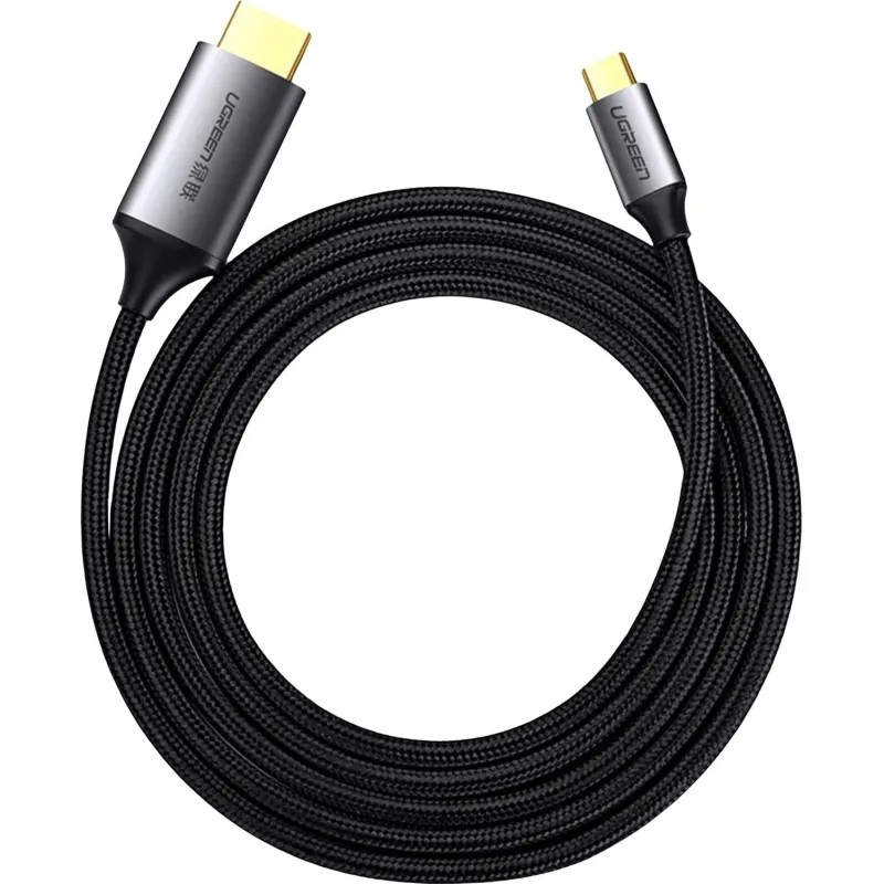 Кабель UGREEN MM142 (50570)USB-C to HDMI M-to-M Aluminum Shell 1,5 м серый