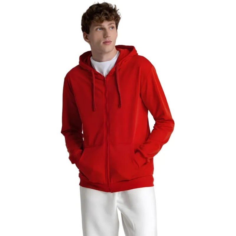 Толстовка на молнии с капюшоном Siverga 2.0,красная, L Толстовка на молнии с капюшоном Siverga 2.0,красная, L