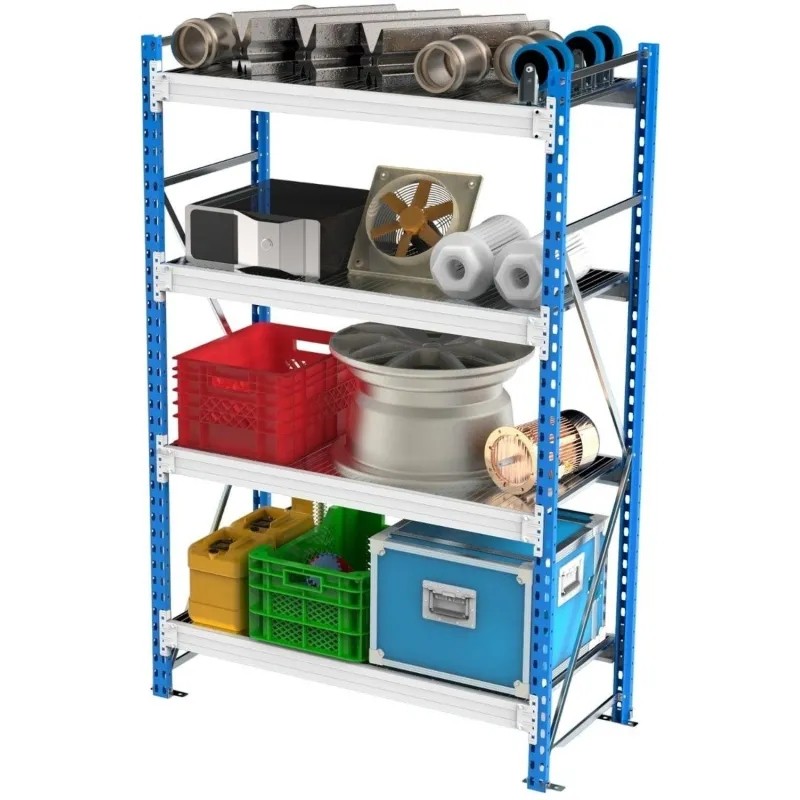 Стеллаж металлический MZ_SGR-V-18104-2,5 4 яруса 1800х1000, Выс. 2500