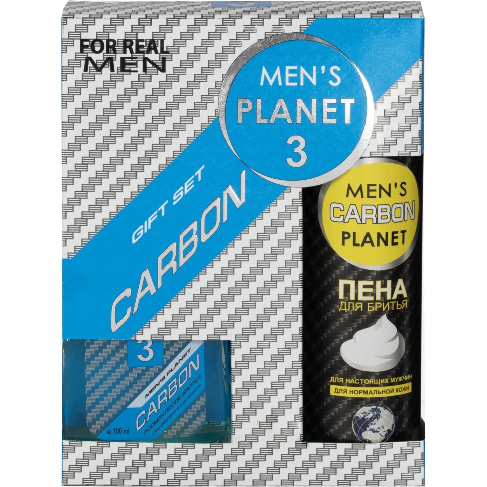 Подарочный набор Men's Planet Carbon3 Шампунь 250 + Гель д/душа 250мл муж Подарочный набор Men's Planet Carbon3 Шампунь 250 + Гель д/душа 250мл муж
