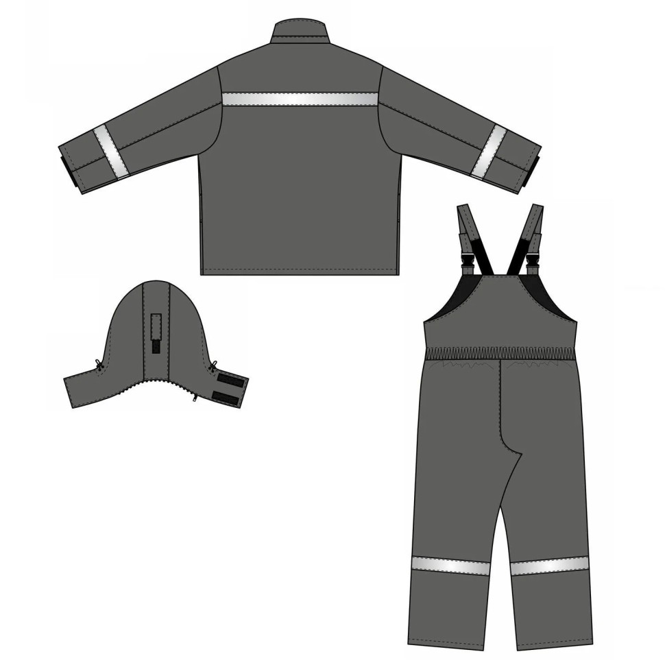 Костюм рабочий зимний мужской з48-КПК серый (р.52-54) 170-176