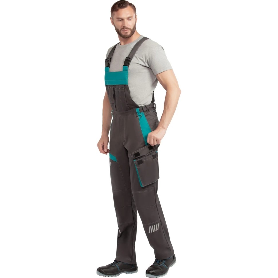 Полукомбинезон летний муж л36-ПК т.сер/бирюз (р.48-50) 194-200 Алистер