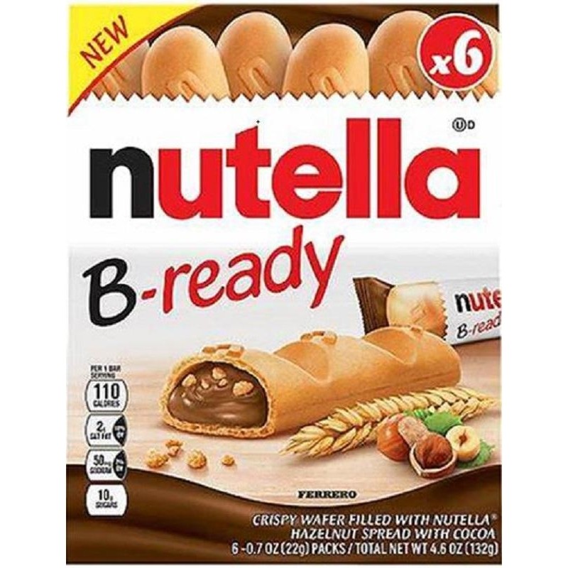 Печенье Нутелла B-ready нач из орех пасты с доб. какао и хруст.шарик, 132г