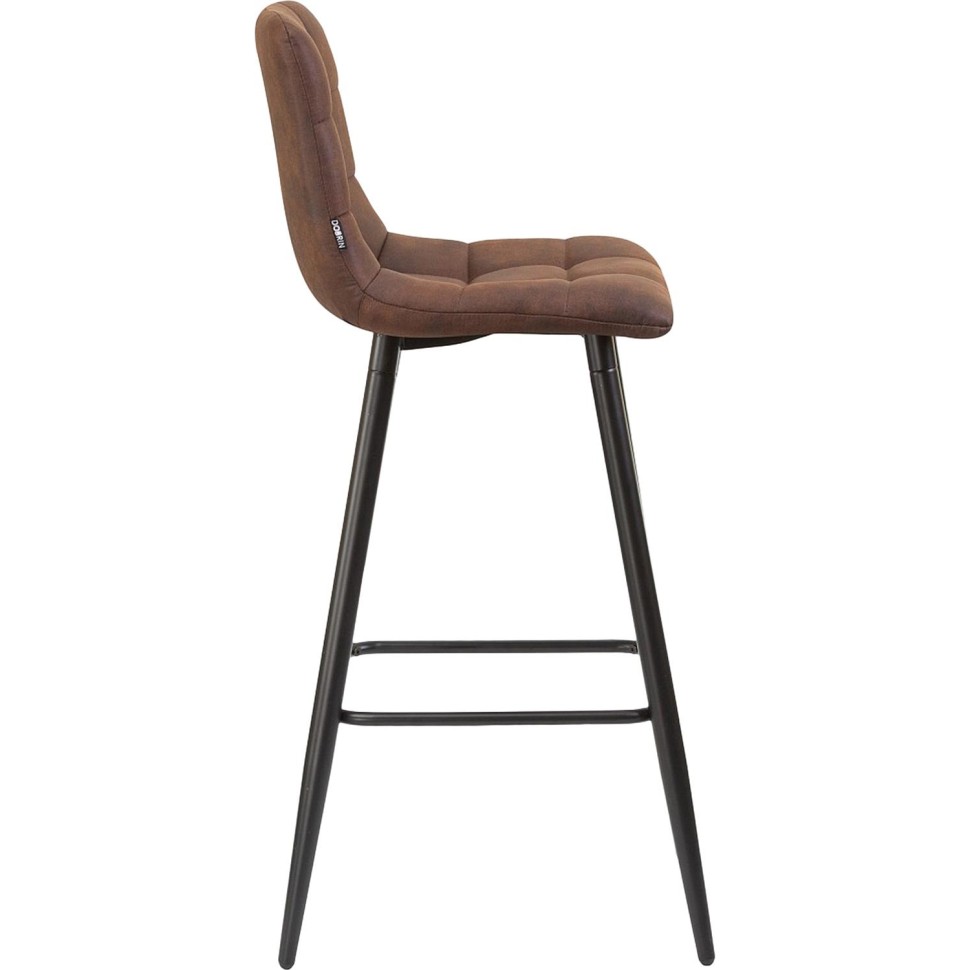 Стул барный LO_DOBRIN NICOLE LML-8078_B-M_MF-PK-03 черные мат./корич.микро Стул барный LO_DOBRIN NICOLE LML-8078_B-M_MF-PK-03 черные мат./корич.микро