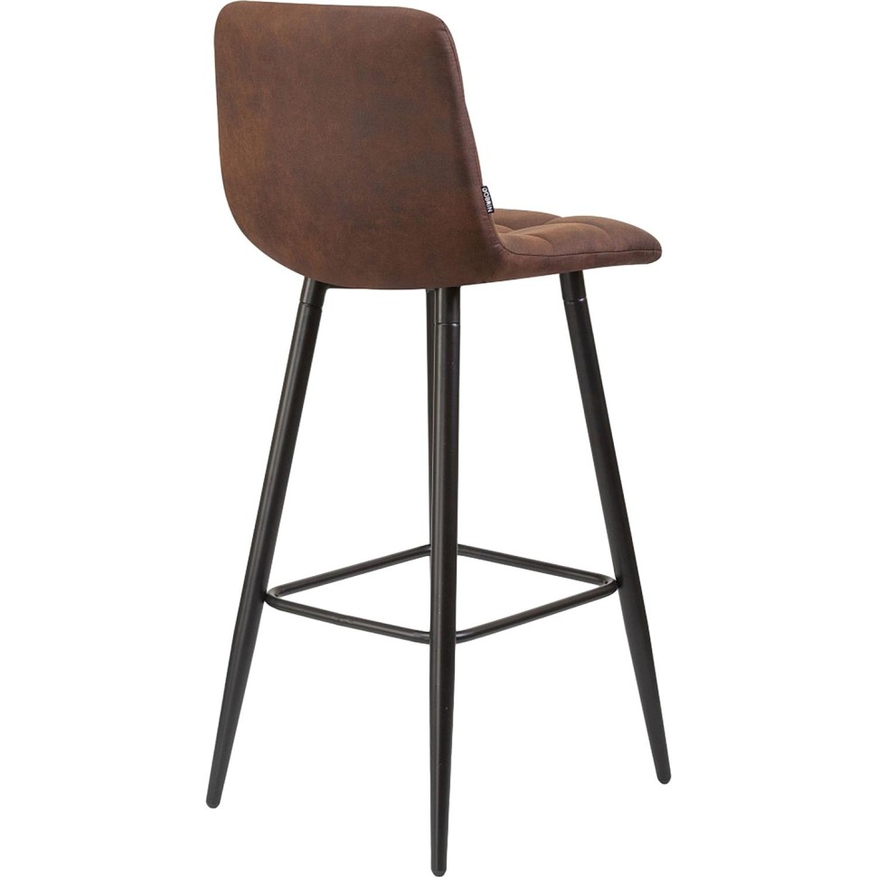 Стул барный LO_DOBRIN NICOLE LML-8078_B-M_MF-PK-03 черные мат./корич.микро Стул барный LO_DOBRIN NICOLE LML-8078_B-M_MF-PK-03 черные мат./корич.микро