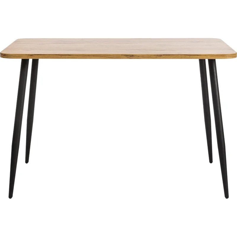 Стол PLUTO, ЛДСП/металл, 120x80x77 см, Дуб вотан/Черный