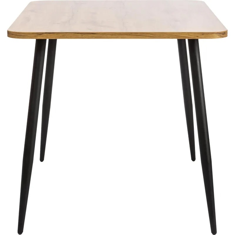 Стол PLUTO, ЛДСП/металл, 120x80x77 см, Дуб вотан/Черный