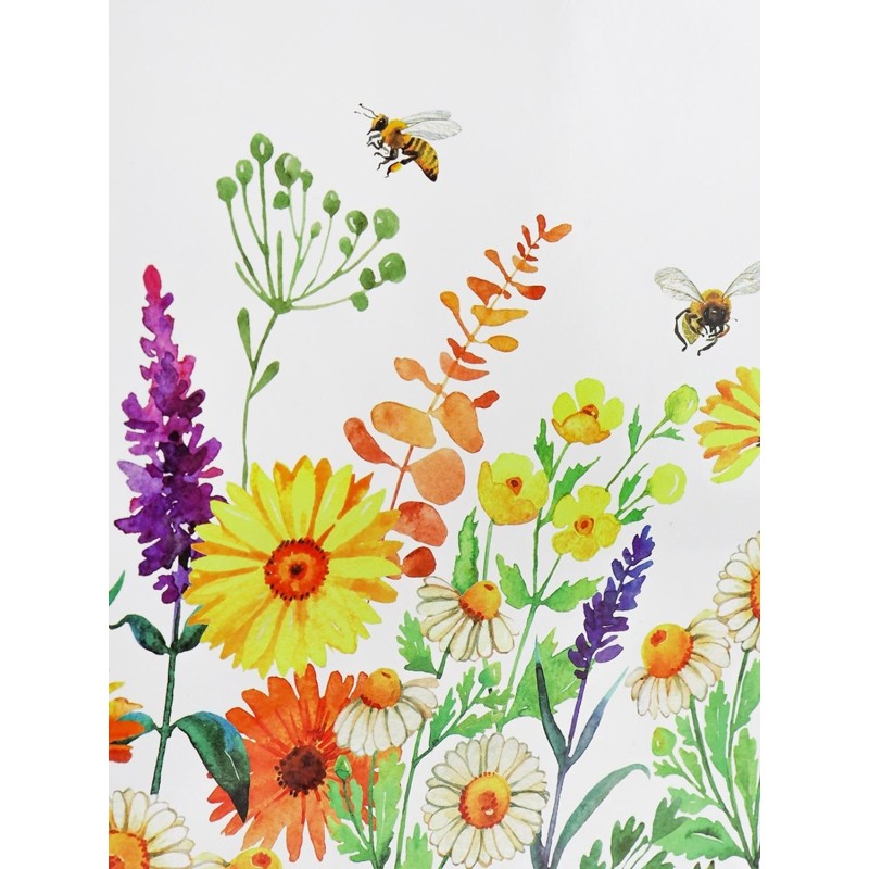 Пакет подарочный глянц.лам.Optima 18x23x8(М)Сезон. цветы,жёлт,128г ППК-4352