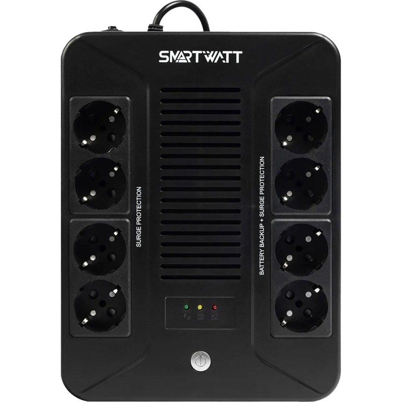 ИБП SMARTWATT UPS SAFE PRO 600 лин.-инт. 600VA/360W Brick 8xEuro, LED