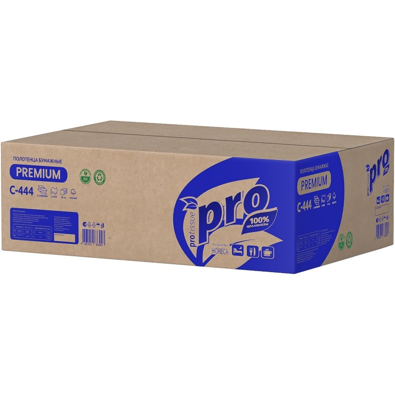 Полотенца бумажные Z слож PROtissue Instant 2сл 150л 28пач/уп С444