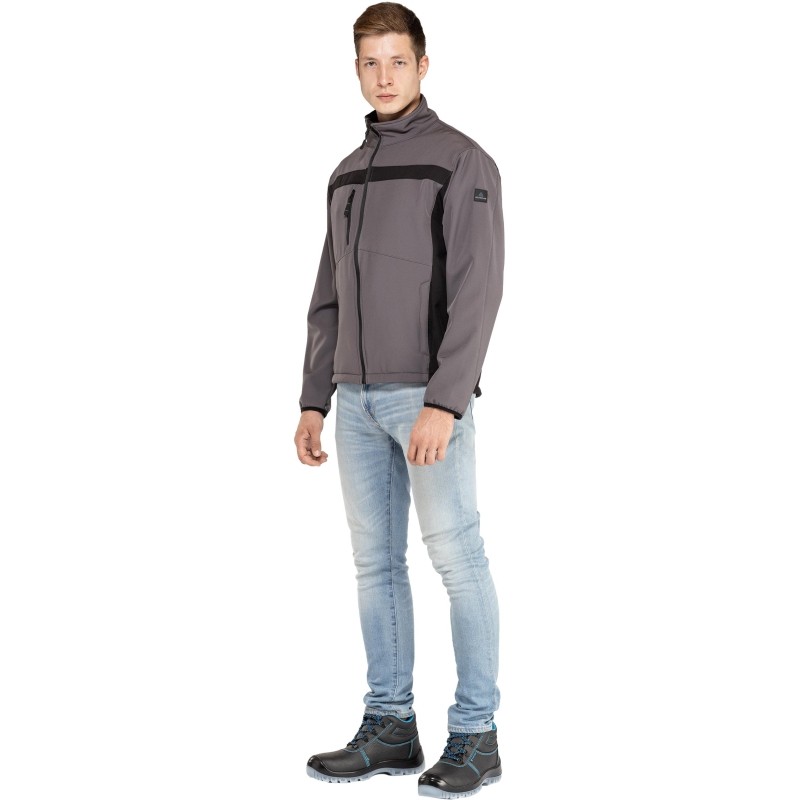 Куртка муж демисезонная софтшел LULEA cер/черн р.3XL(арт.LULE2GR3X)