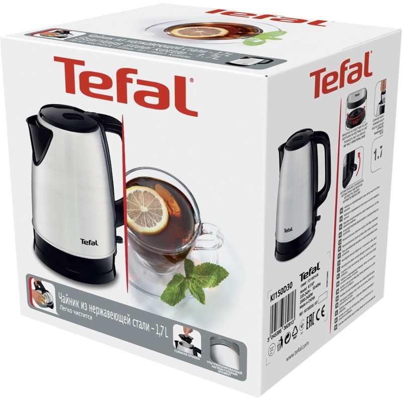 Чайник электрический Tefal KI150D30 металл, 1,7л