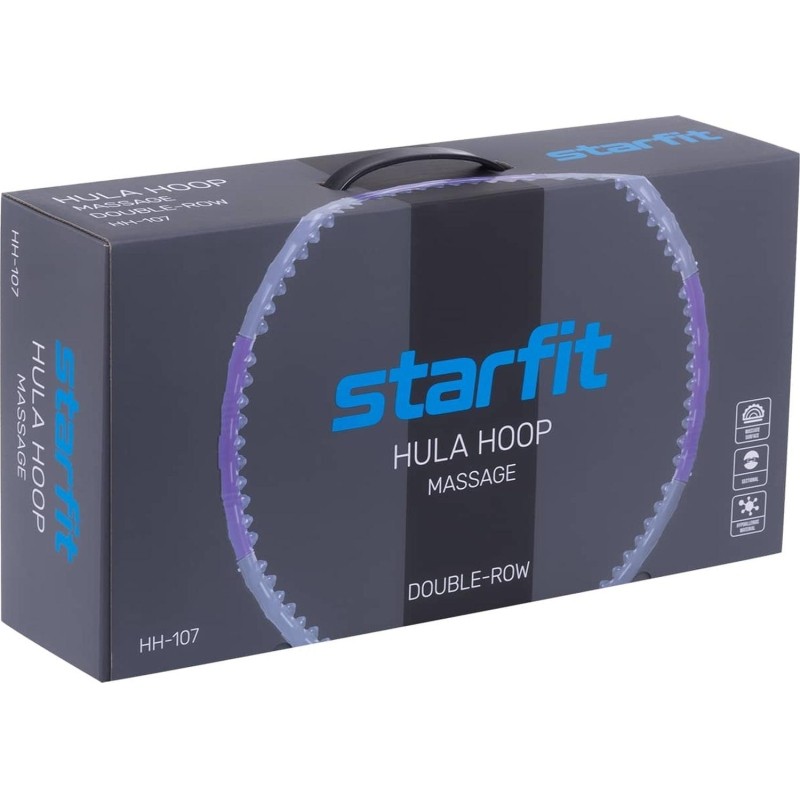 Обруч массажный STARFIT HH-107 разборн, двухрядн, сер/фиол, УТ-00019066