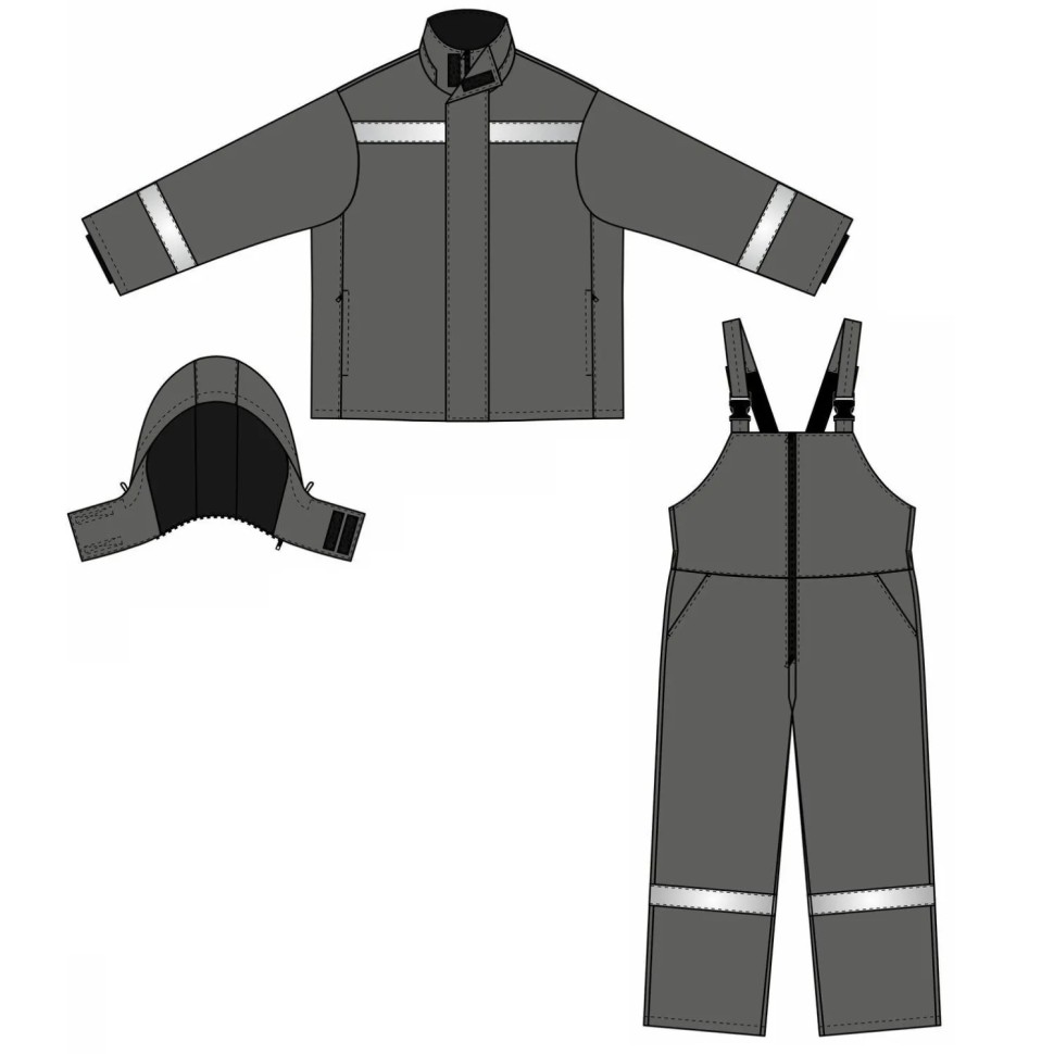 Костюм рабочий зимний мужской з48-КПК серый (р.64-66) 170-176