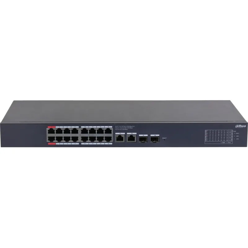Коммутатор Dahua DH-CS4220-16GT-240 (L2),16PoE,(1000BASE-T/SFP),265W,управ