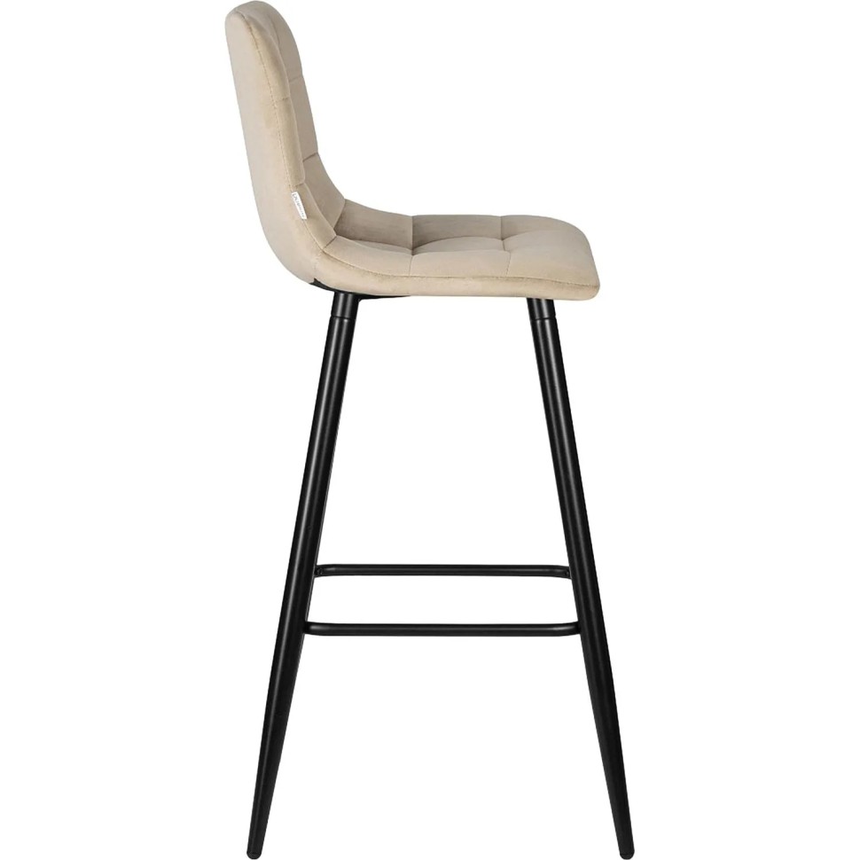 Стул барный LO_DOBRIN NICOLE LML-8078_B-M_V-V108-104 черные мат/мокко велюр Стул барный LO_DOBRIN NICOLE LML-8078_B-M_V-V108-104 черные мат/мокко велюр