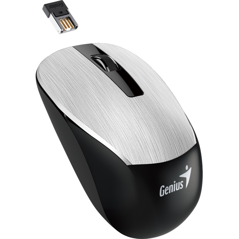 Мышь компьютерная Genius NX-7015, беспроводная серебряный