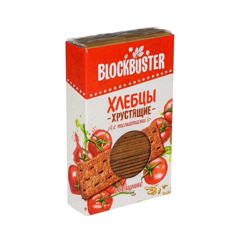 Хлебцы Blockbuster хрустящие с томатами, 130г