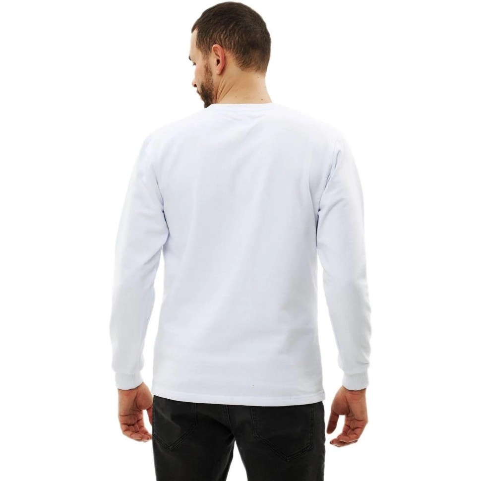 Толстовка 100% хб (240г) без капюшона, цв.белый, размер XXL