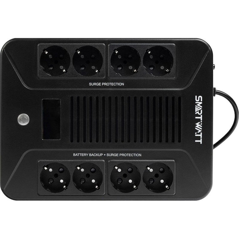 ИБП SMARTWATT UPS SAFE PRO LCD 600 лин.-инт. 600VA/360W Brick 8xEuro, LCD