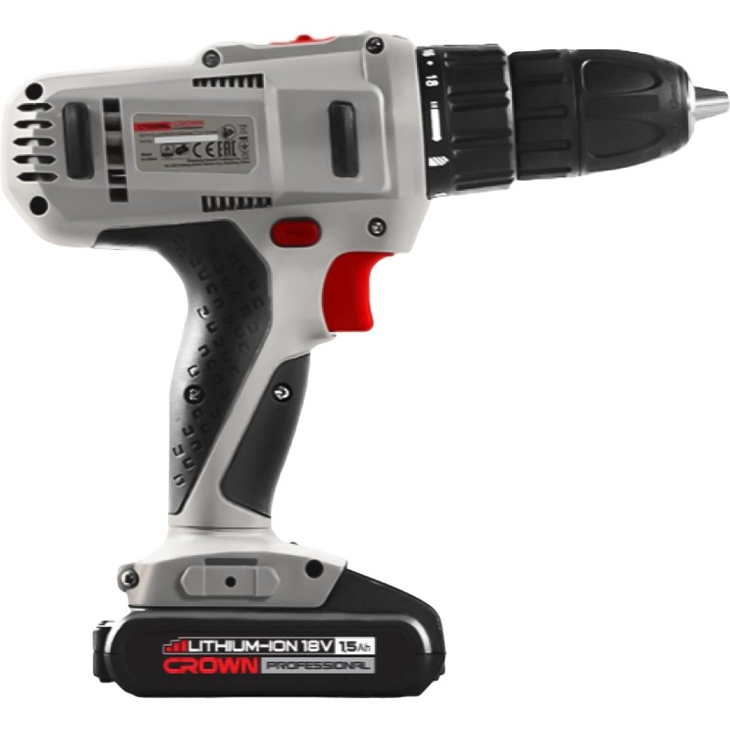 Дрель-шуруповерт аккумуляторная CROWN CT21056L-1.5 BMC