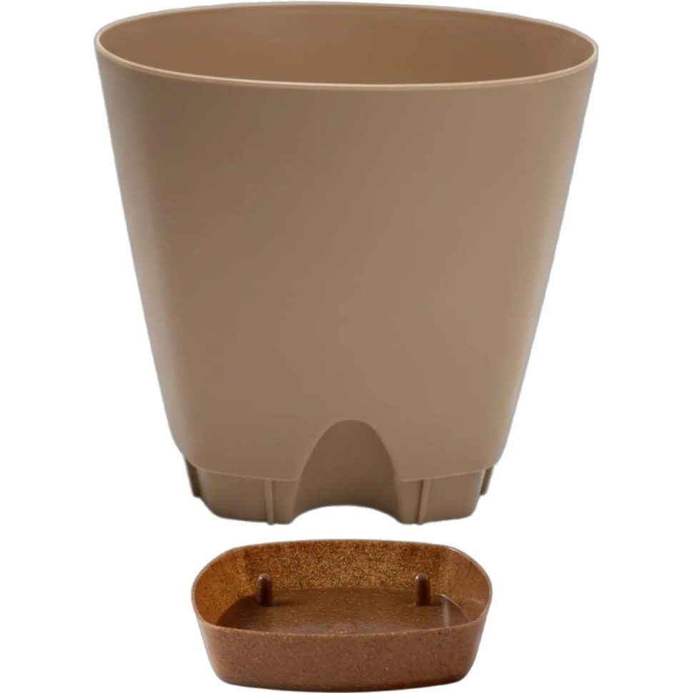 Горшок д/цветов WOOD D170мм 2,5л молочный шоколад/бук IG610010047