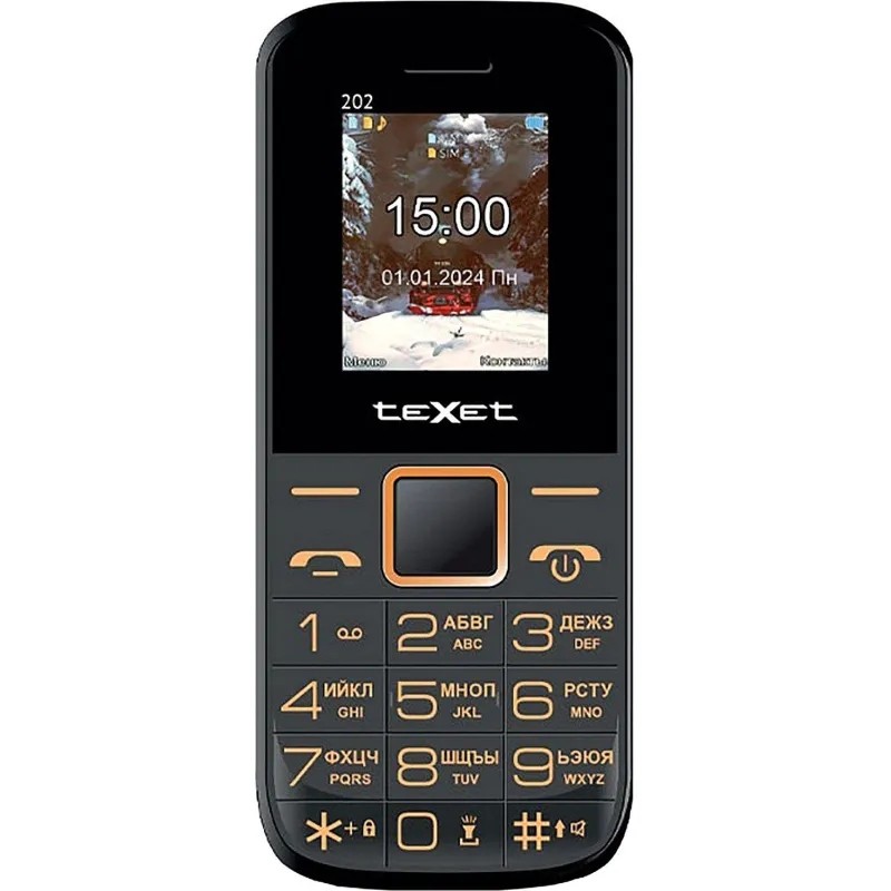 Мобильный телефон TeXet TM-202 черный