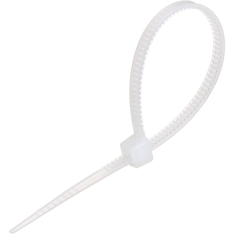 Стяжка (хомут) 100 мм x 2,5 мм,Bigtech BT-CT-100-25-W,нейлон,бел.,100 шт/уп