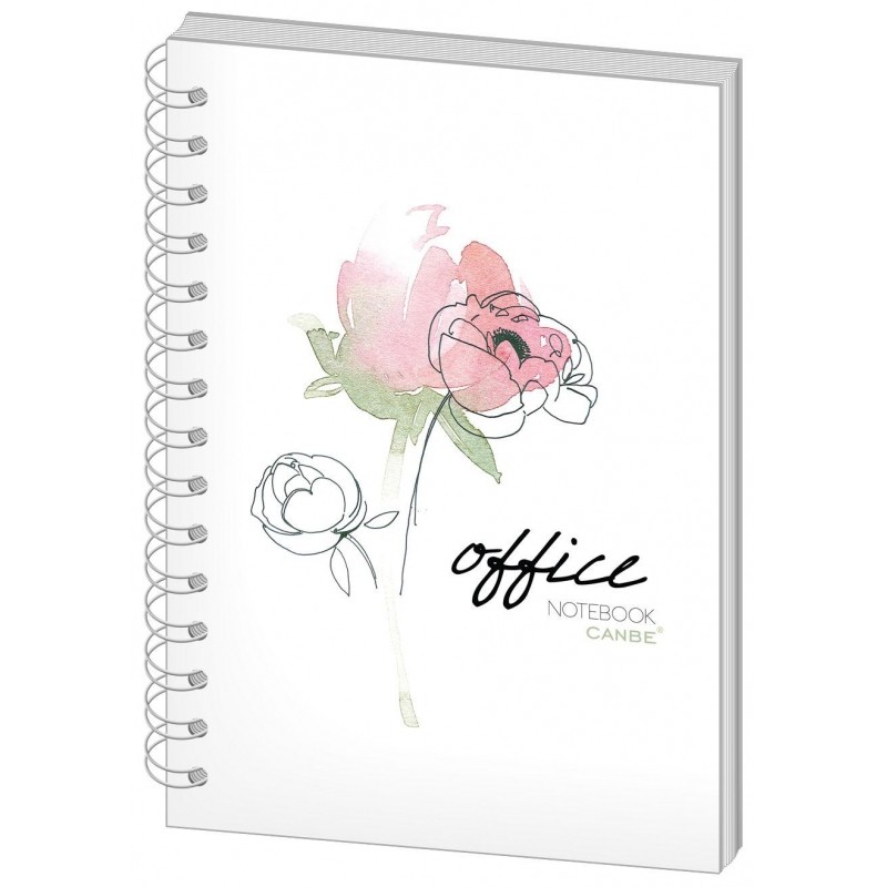 Бизнес-тетрадь 60л,кл,А5,Office Flowers,тв.пер,спир,УФ(СВА5-60OF)