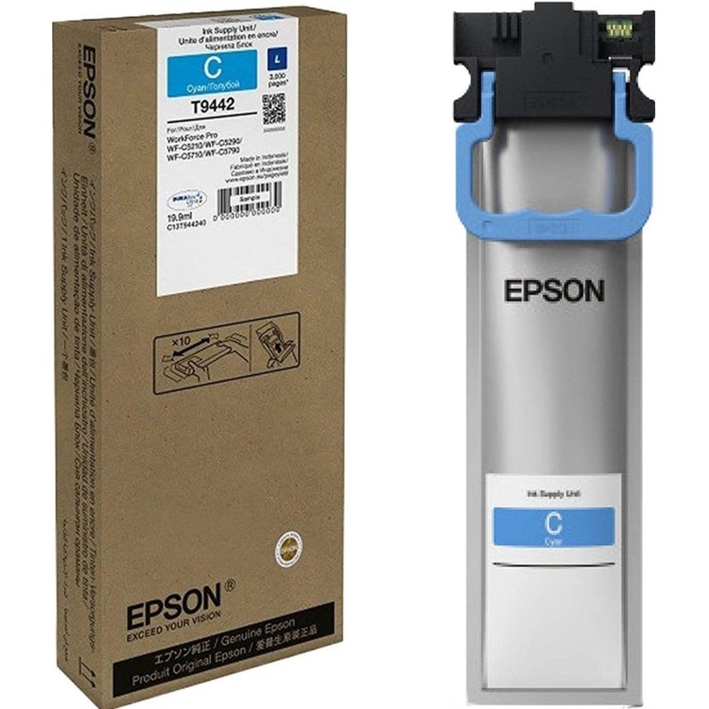 Картридж струйный Epson T9442 C13T944240 голубой для WF-C5xxx
