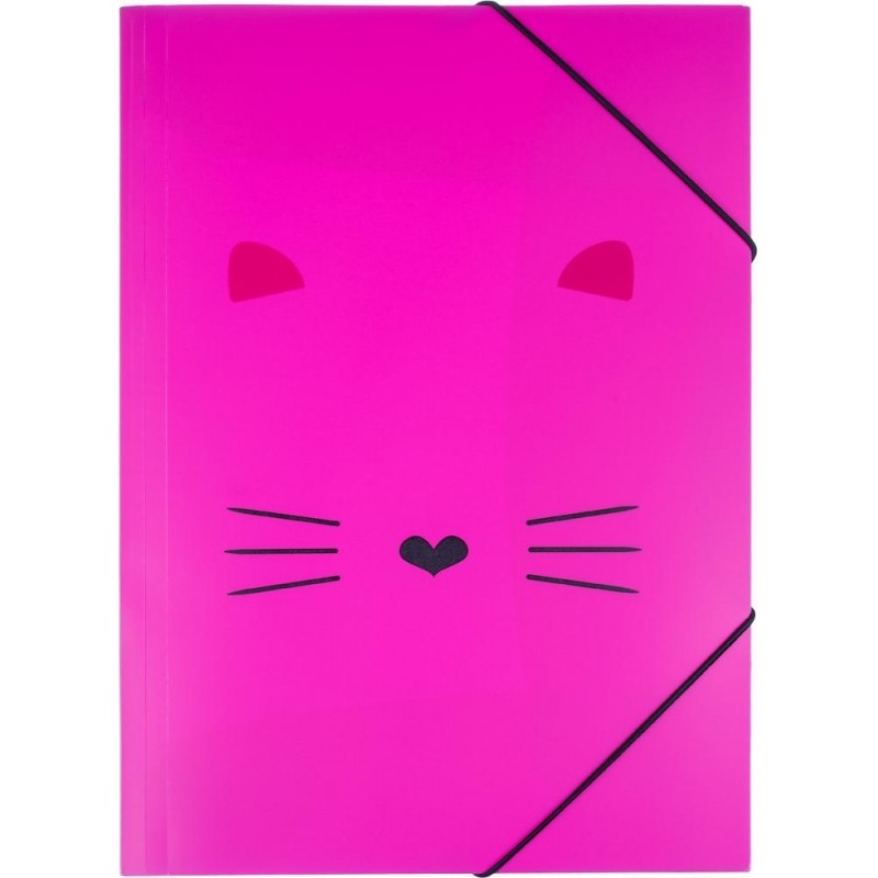 Папка на резинках А4 №1School Kitty розовая