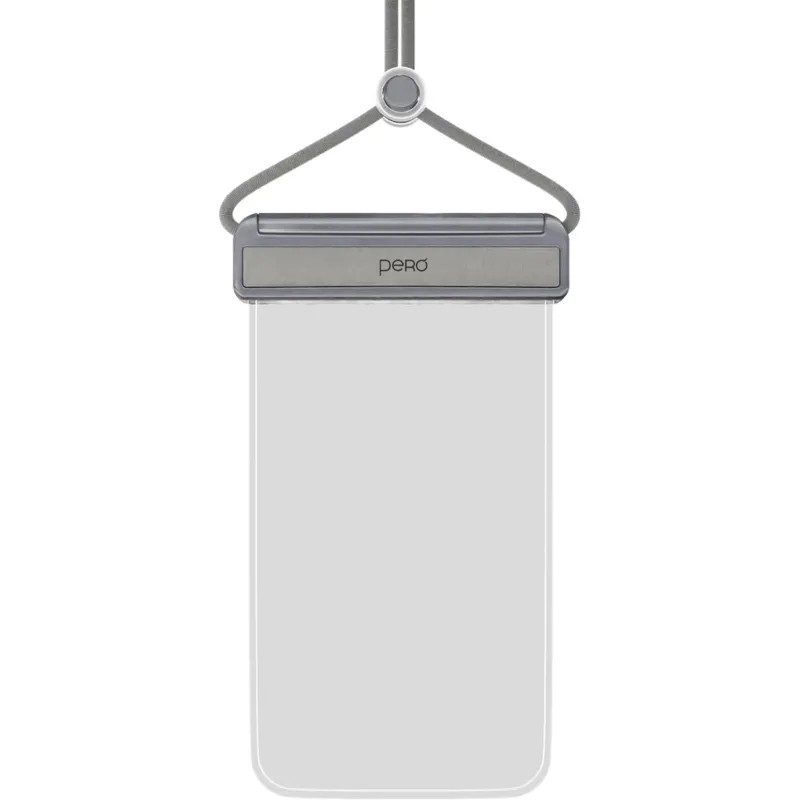 Чехол PERO влагозащитный для смартфона SB04 WATERPROOF BAG серый