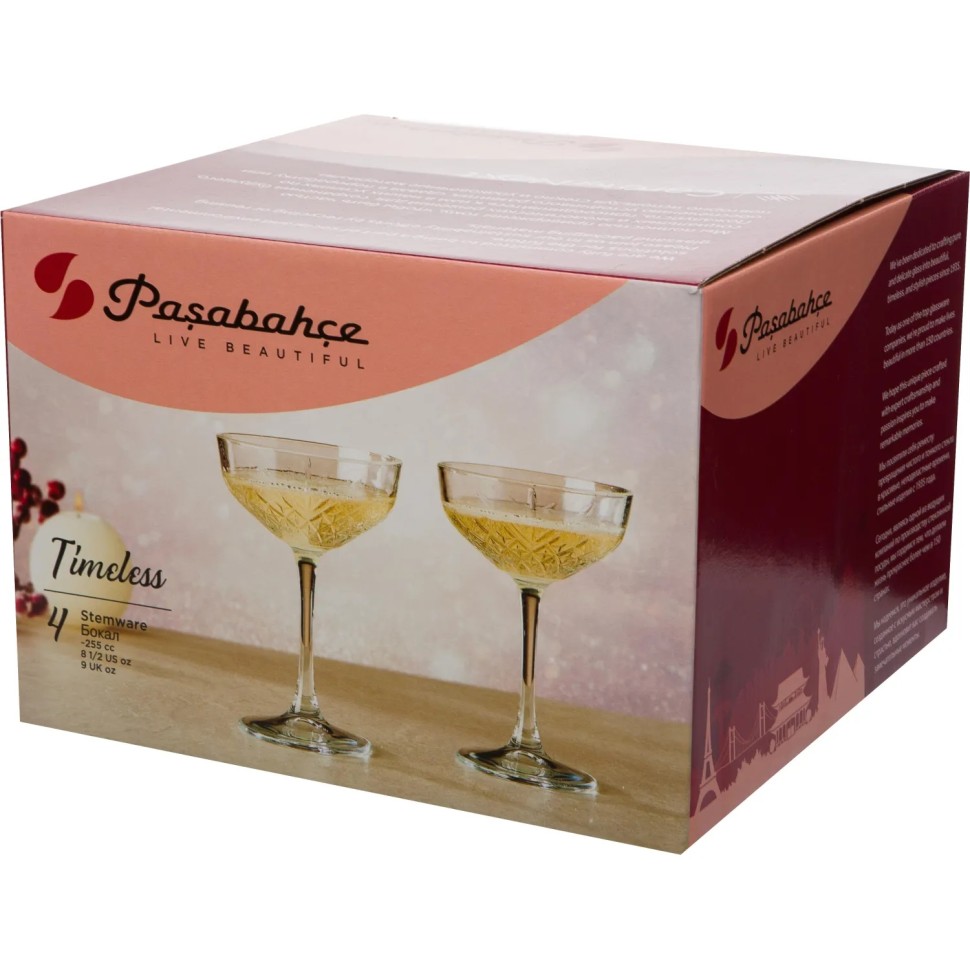 Набор бокалов Таймлесс 255 мл 4 шт