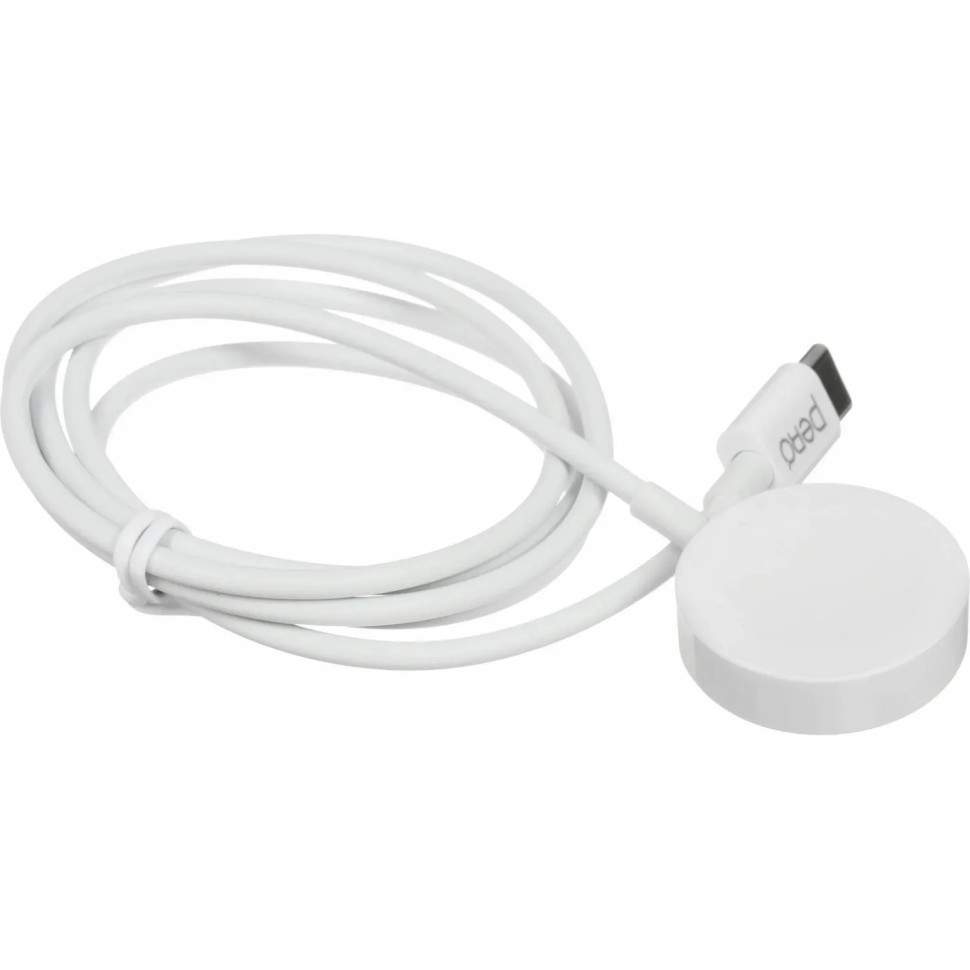 Зарядное устройство PERO беспр. TC19 USB-C для Apple Watch, магнитн, белое Зарядное устройство PERO беспр. TC19 USB-C для Apple Watch, магнитн, белое