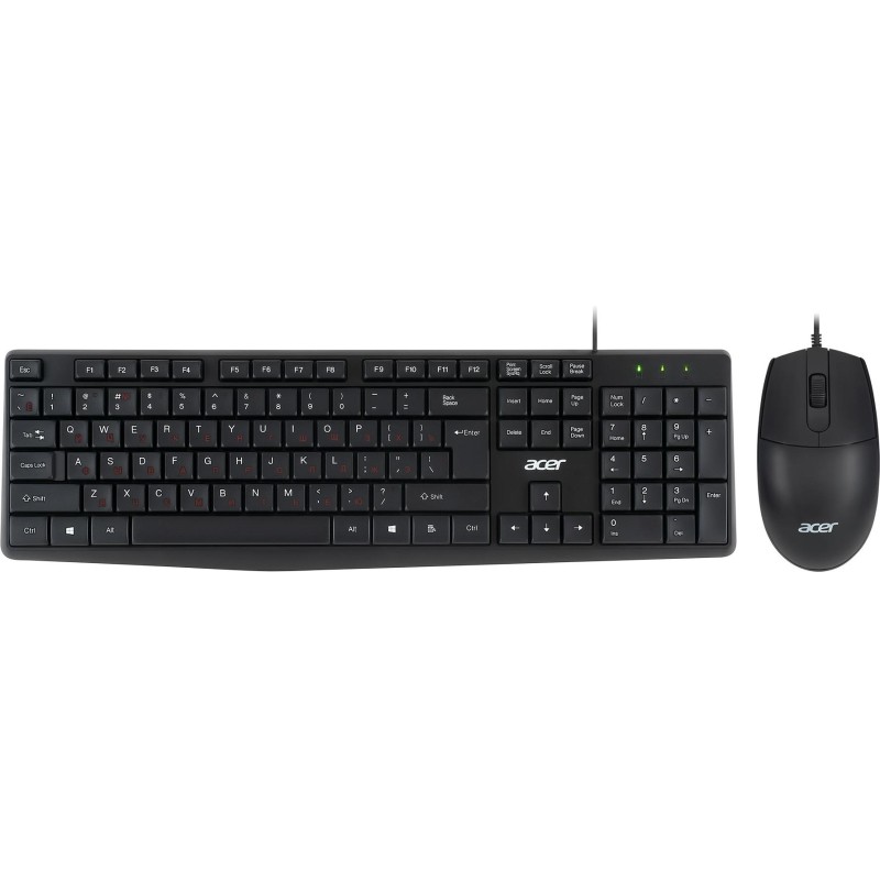 Набор клавиатура+мышь Acer OMW141 кл/мышь:черный USB (ZL.MCEEE.01M)