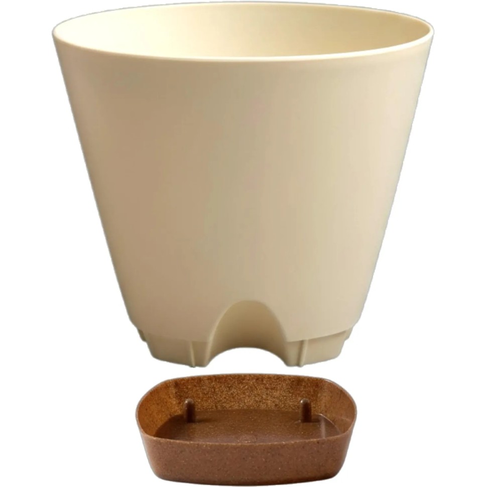 Горшок д/цветов WOOD D170мм 2,5л сливочный/бук IG610010001