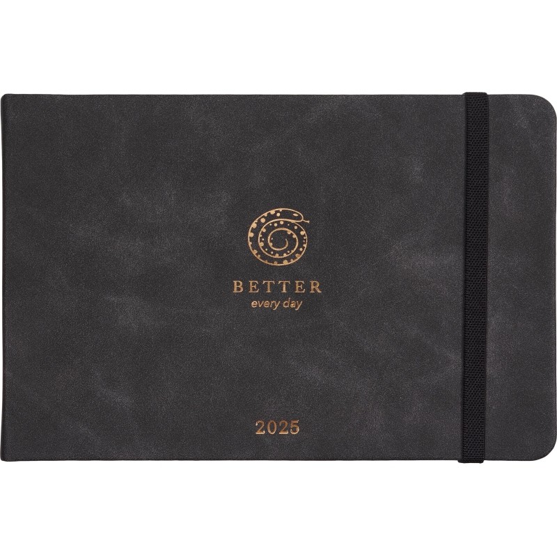 Еженедельник датированный 2025 IF 16х10,5см 64л. тв.с рез Snake I1581/black