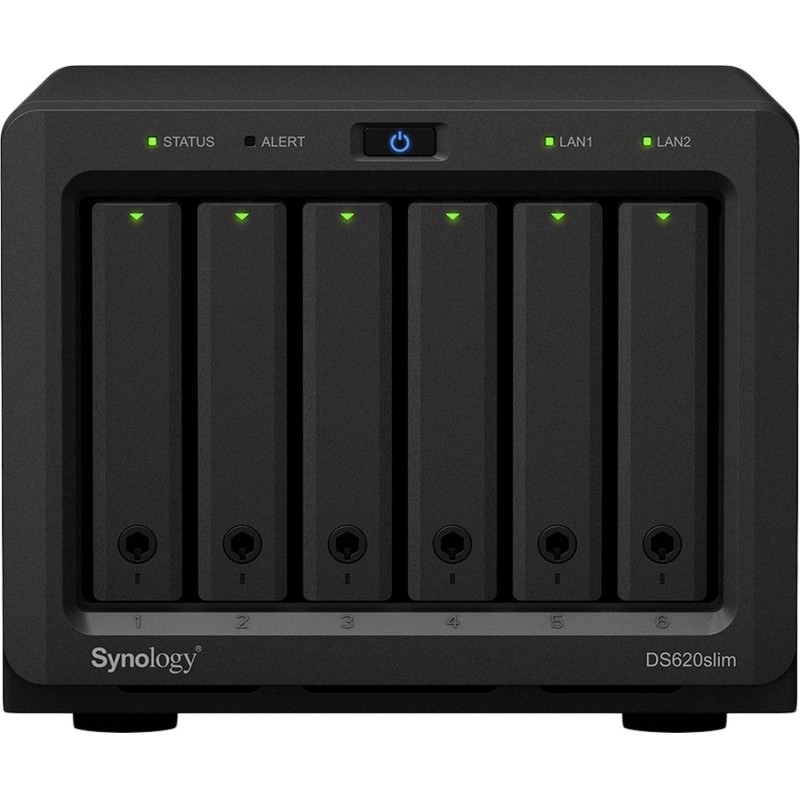 Сетевое хранилище Synology DS620slim 6x2.5 SATA/Celeron J3355/2GB DDR3L