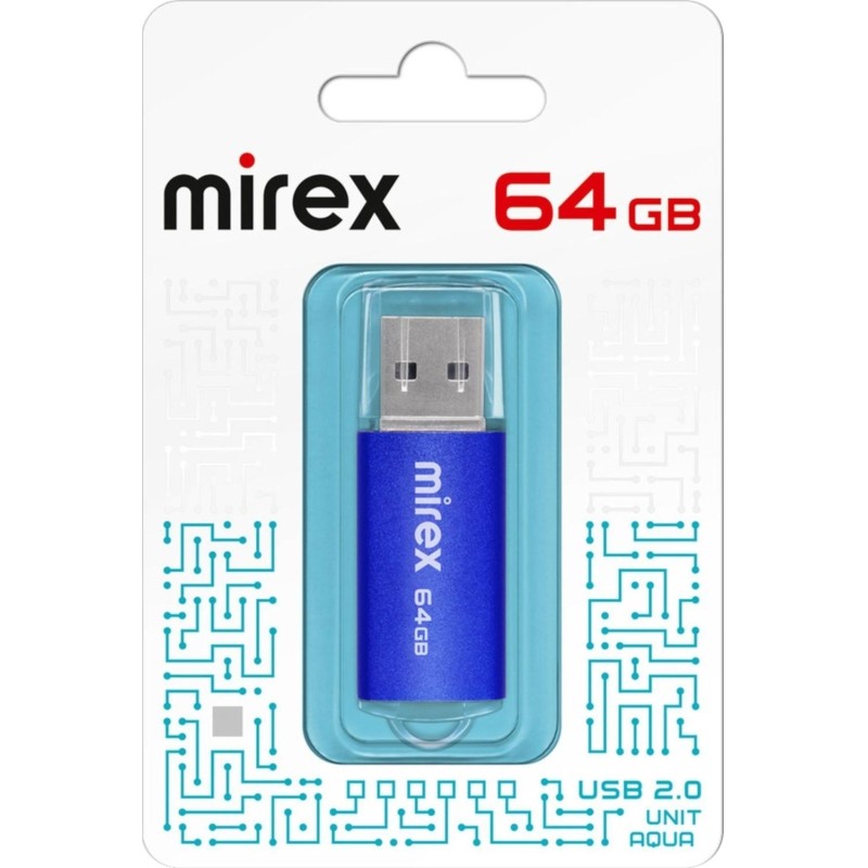 Флеш-память Mirex USB UNIT AQUA 64Gb (13600-FMUAQU64 )