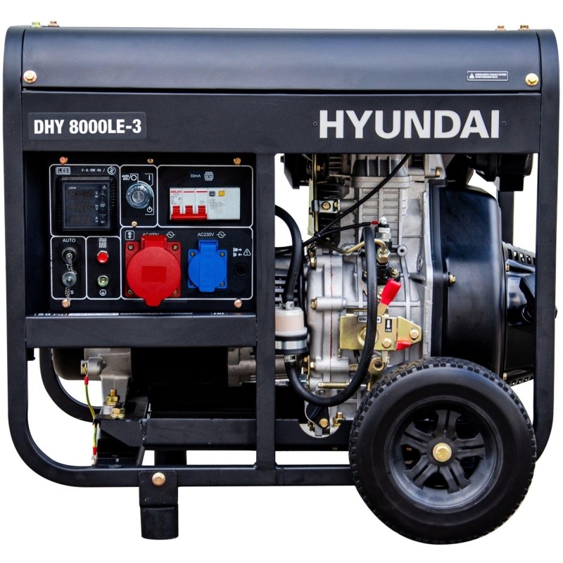 Генератор дизельный HYUNDAI 6кВт, AVR, 3-фазный, эл.стартер (DHY 8000LE-3)