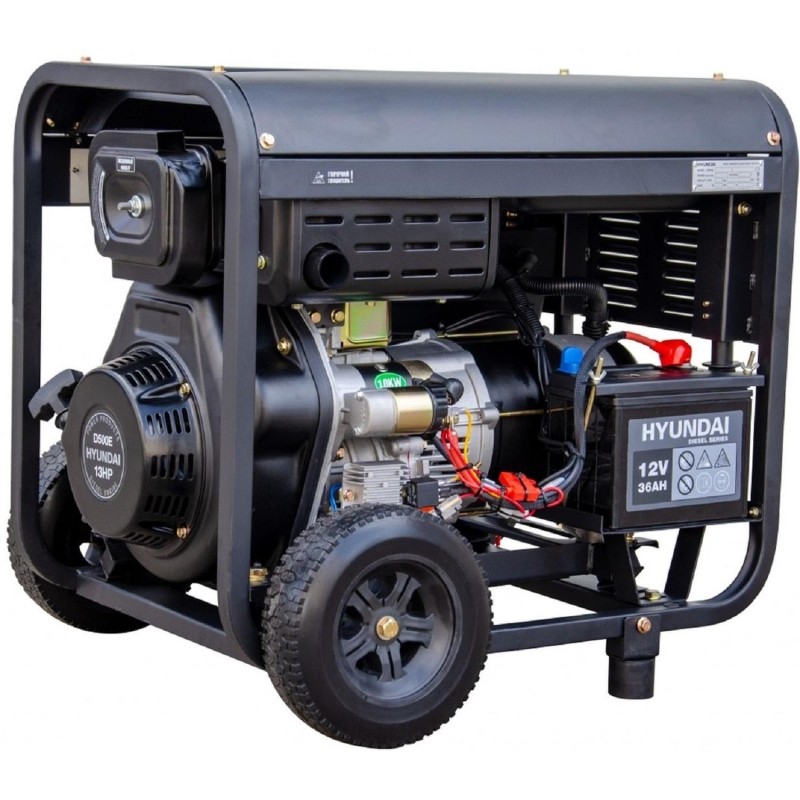 Генератор дизельный HYUNDAI 6кВт, AVR, 3-фазный, эл.стартер (DHY 8000LE-3)
