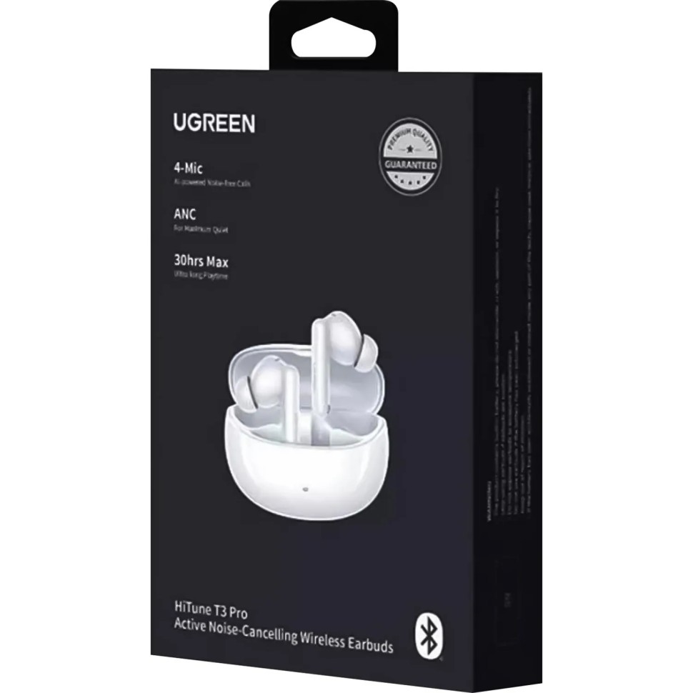 Наушники Ugreen WS206 (35725) HiTune T3 Pro ANC Earbuds  елый