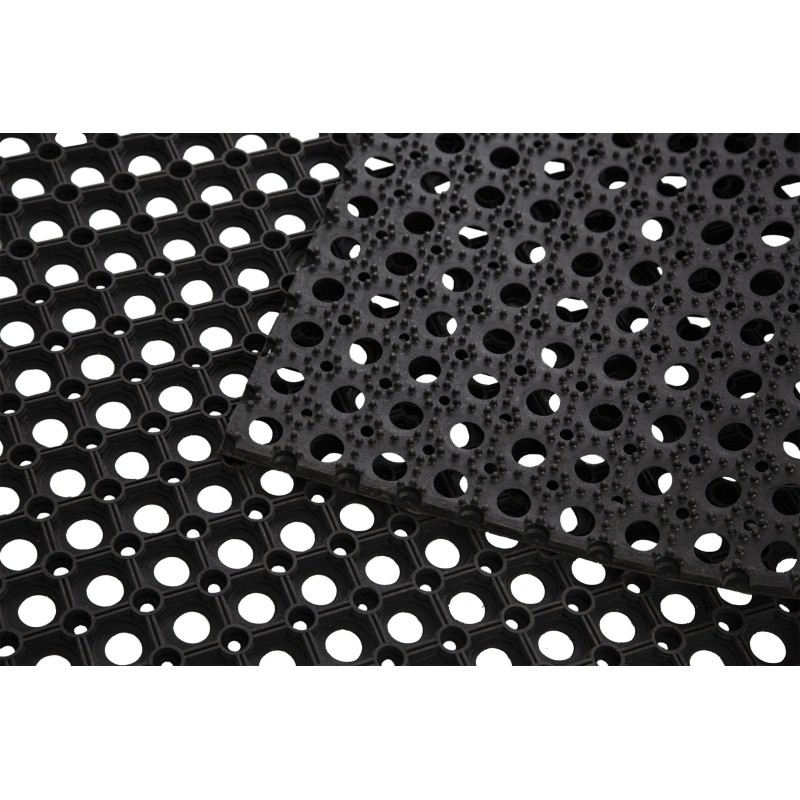 Коврик входной резиновый Luscan Professional 80x120х16мм черный