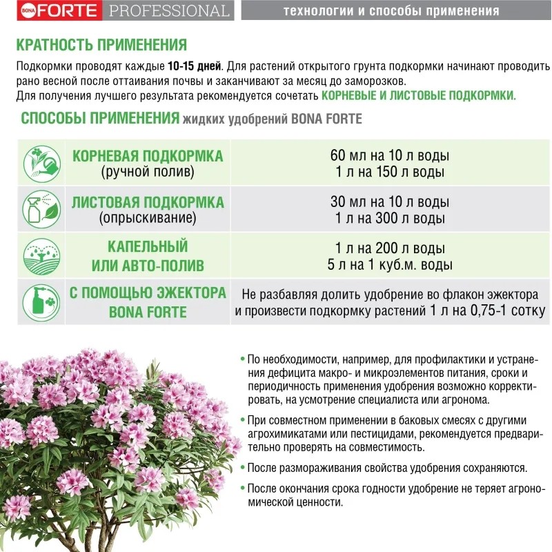 Удобрение жидк Bona Forte Professional РОСТ ЦВЕТЕНИЕ(фаза2,5)5л,BF21170412