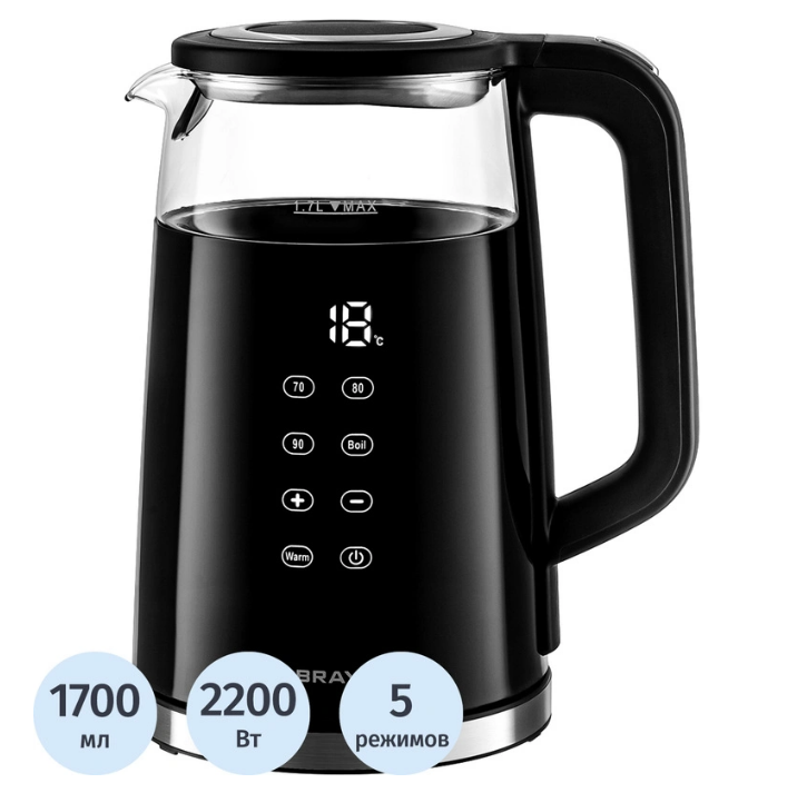 Чайник электрический Brayer 1037BR чёрный