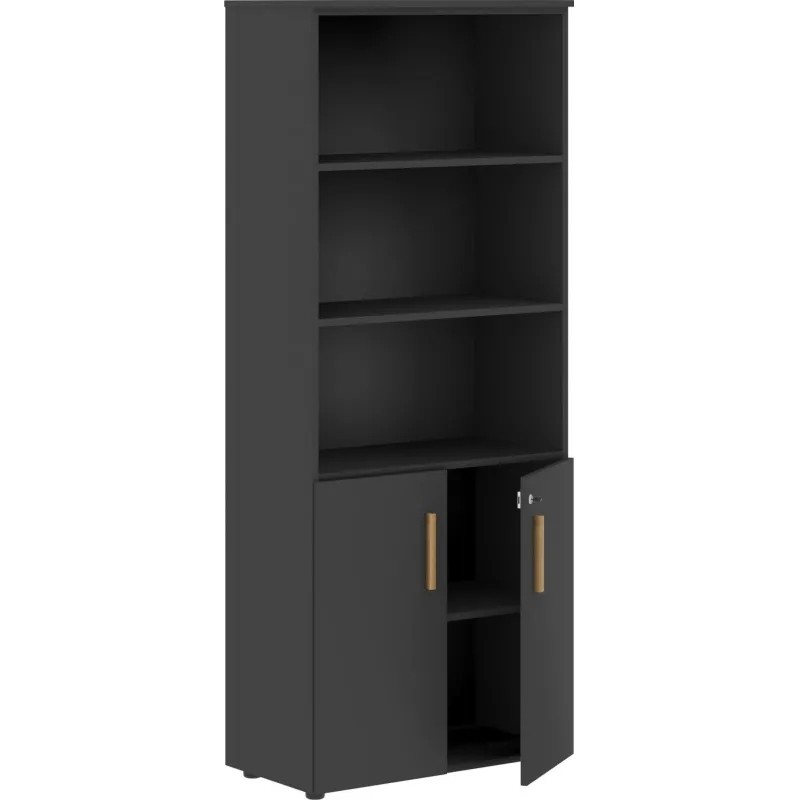 Шкаф Forta 1кмп малых дверей с топом FHC80.5(Z) 802х429х1983 Черный графит
