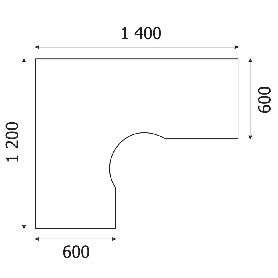 Стол эргономичный SL Imago СА-3 левый орех 1400х1200