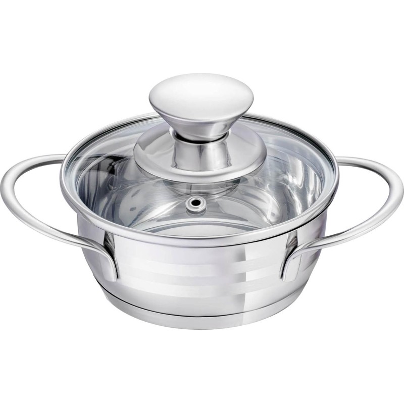 Кастрюля со стек. кр. 0,6л; 12х5 см Linea BIMBO vitro 93-BIMv-01