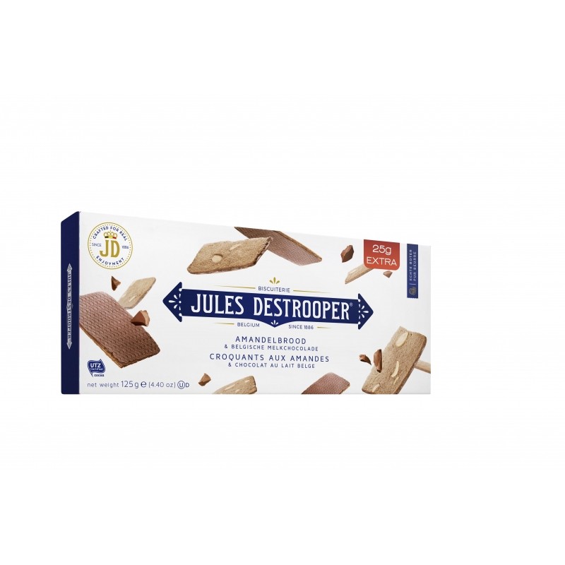 Печенье Jules Destrooper Amandelbrood &amp; Belgische Melkchocolade, 125г