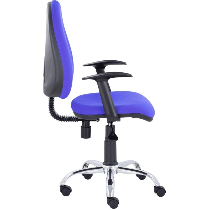 Кресло UP_EChair 223 PC ткань синяя С06, хром